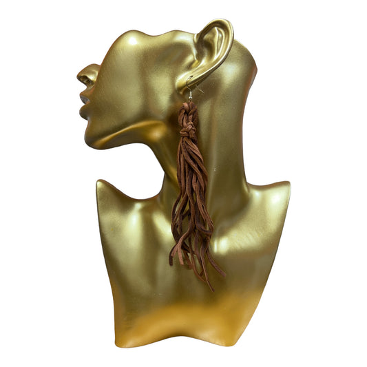Copper fringe earrings