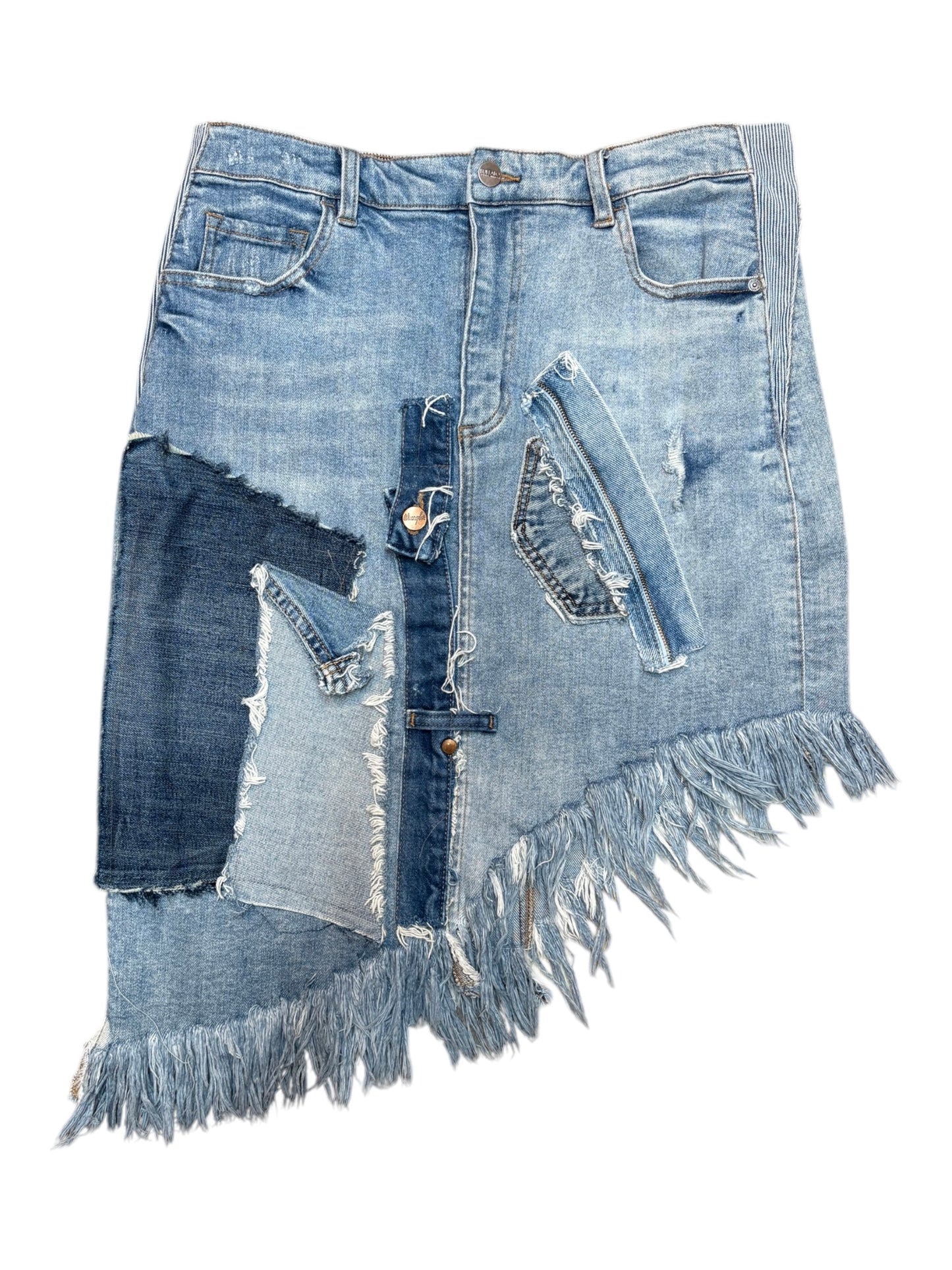 Denim Patchwork Skirt