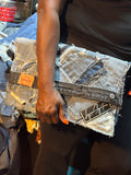 The Oversized Denim Patchwork Clutch