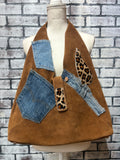 Denim Patchwork Tote Bag