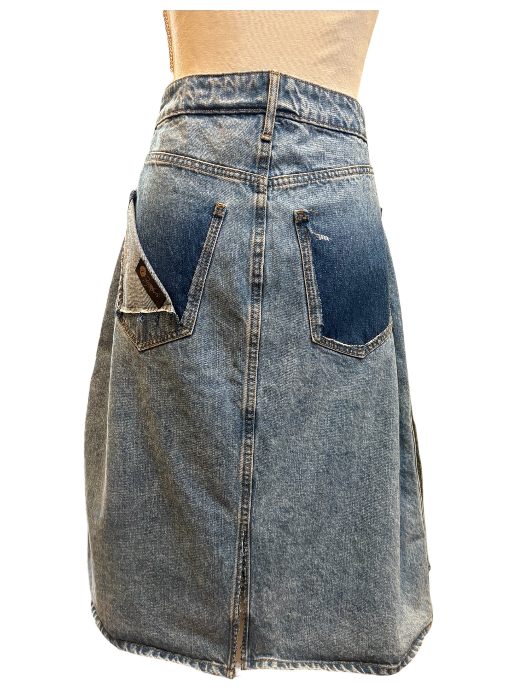 Buttoned Down Denim Skirt