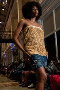 Floral Shoulder-less Dress