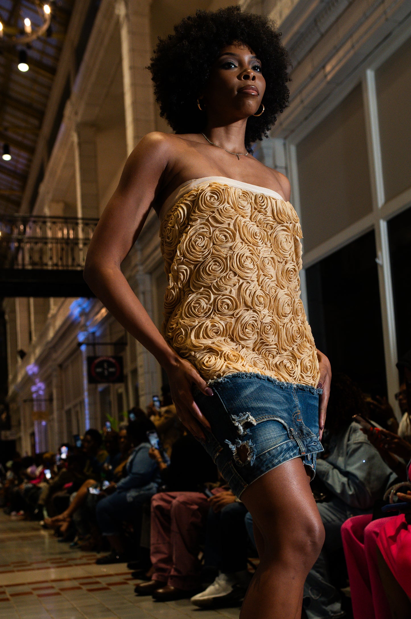 Floral Shoulder-less Dress