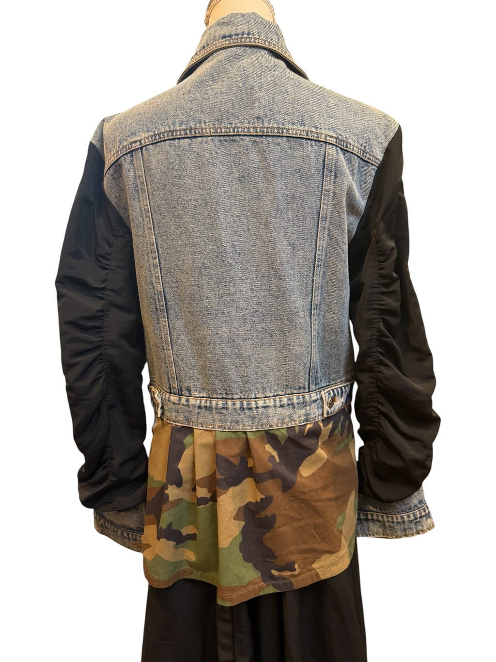 Denim X Camo Trench