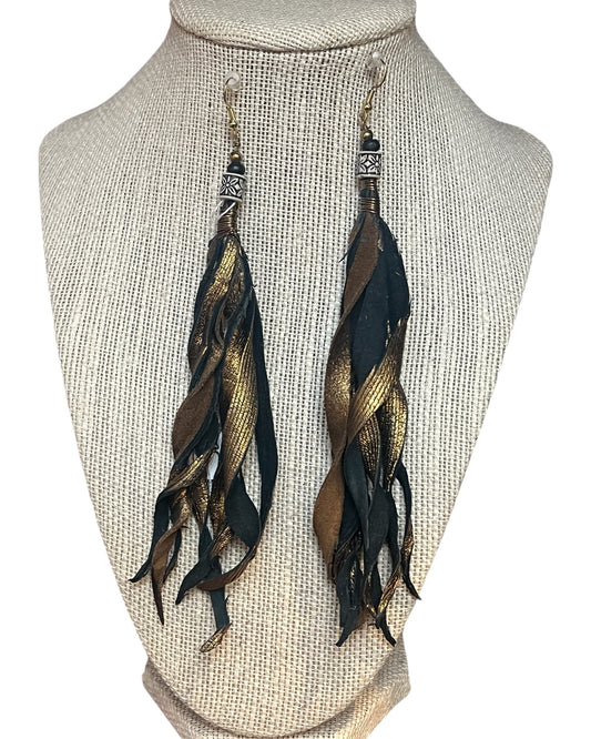 Copper Fringe Earrings