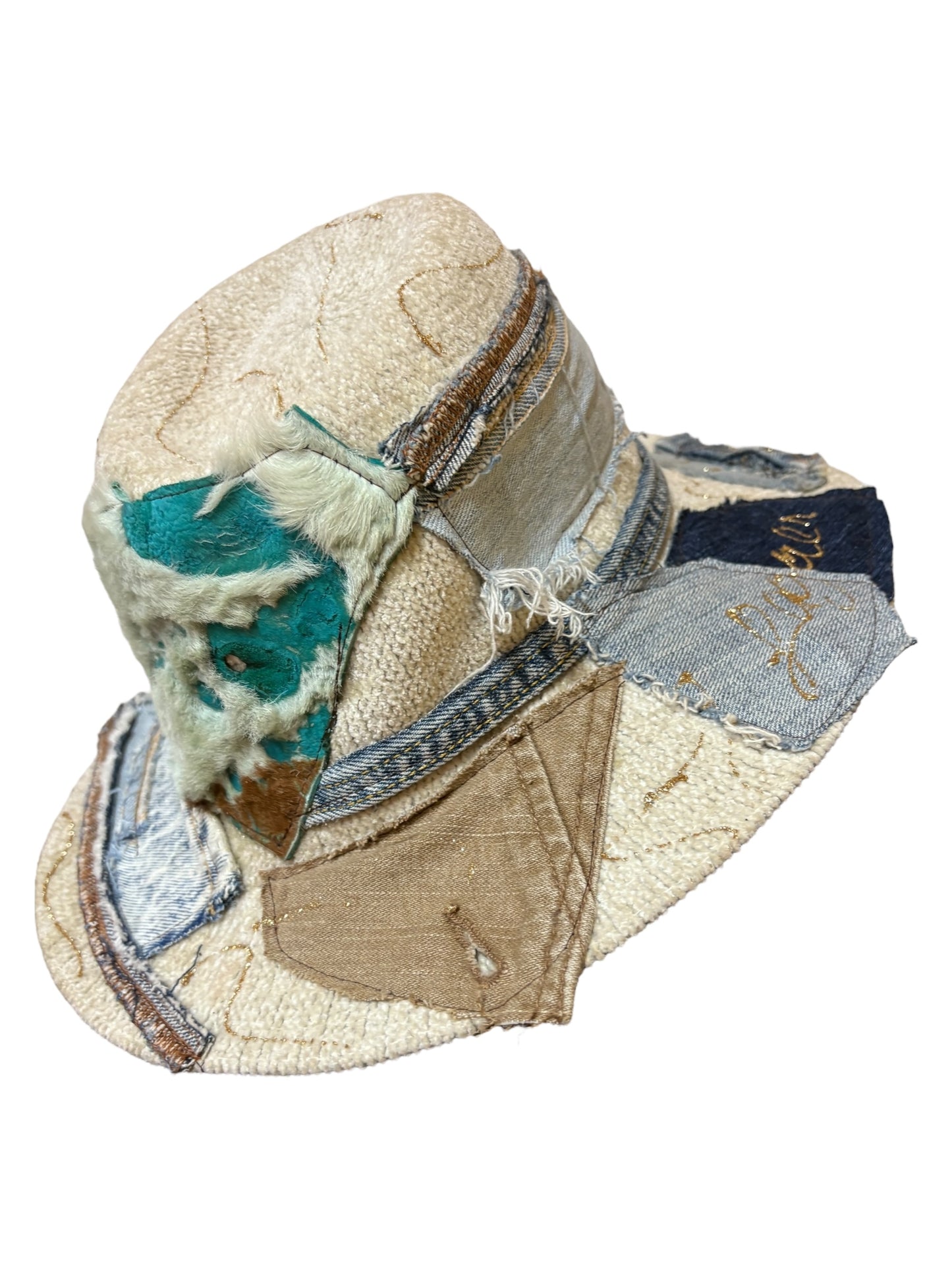 Denim Patchwork Hat