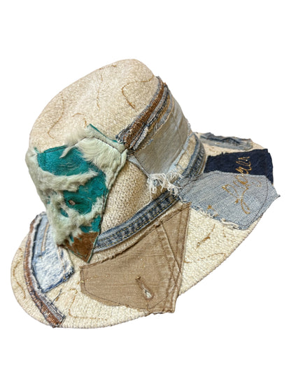 Denim Patchwork Hat