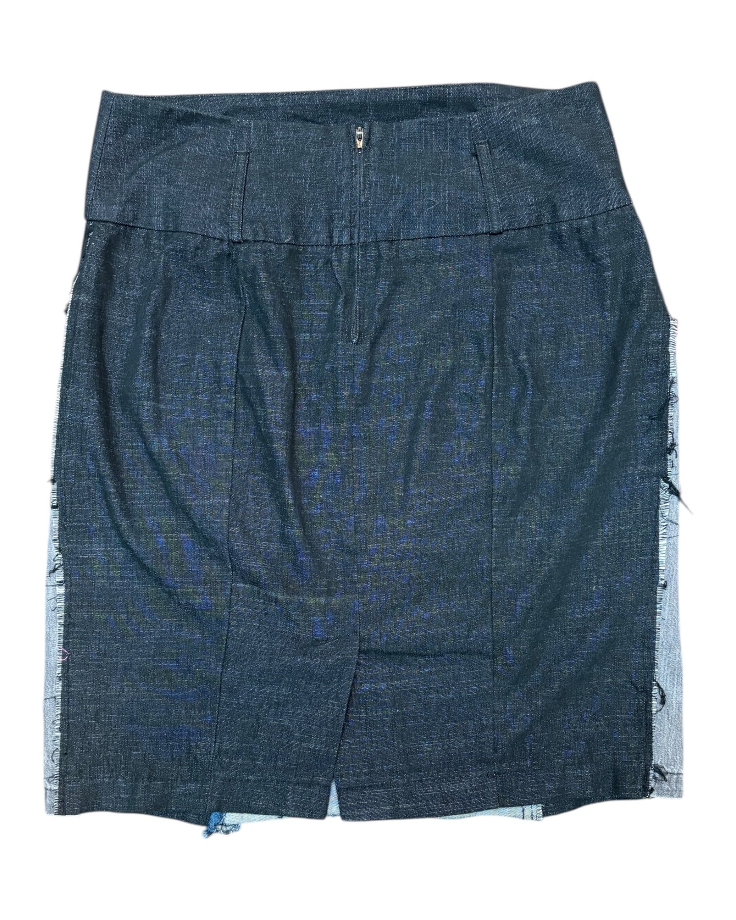 Denim Patchwork Skirt