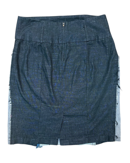 Denim Patchwork Skirt
