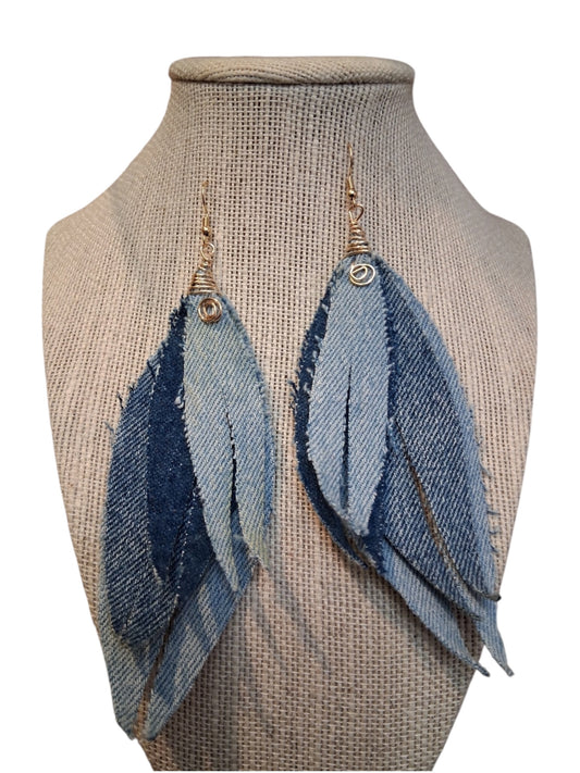 Denim Earrings