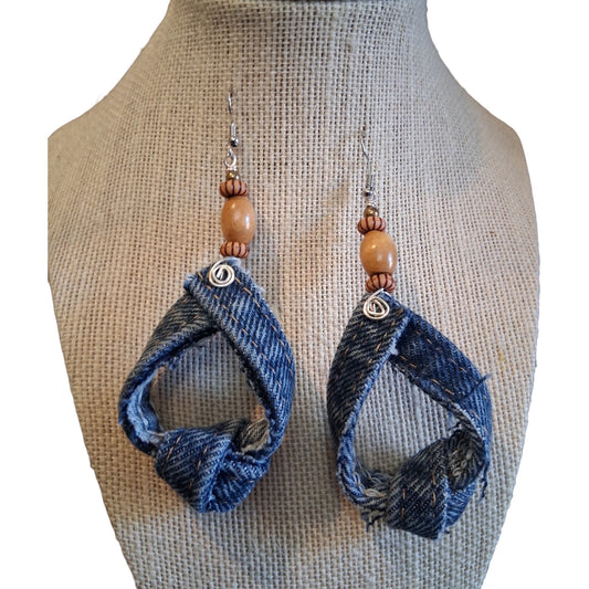 Denim Earrings